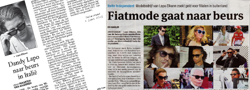 Post image for Italia Independent in Dutch newspapers