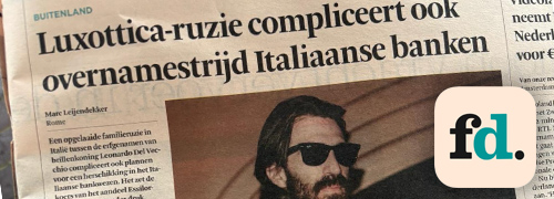 Post image for Het blijft hommeles bij de grootaandeelhouder van EssilorLuxottica
